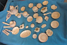   Large Lot Doll house porcelain dishes , antique and vintage