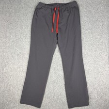 FIGS Technical Collection Scrub Pants Womens Large Tall L/T Gray Drawstring