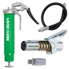 LOCKNLUBE PISTOL-GRIP GREASE GUN, LOCK-ON COUPLER & SWIVEL, 5000PSI, 450G
