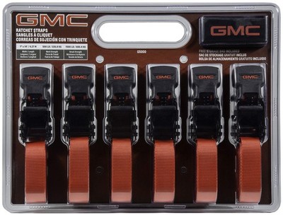 GMC G5000 Red 1'' x 14' Rugged Durable Ratchet Tie Down Straps (1,500 LB Break...