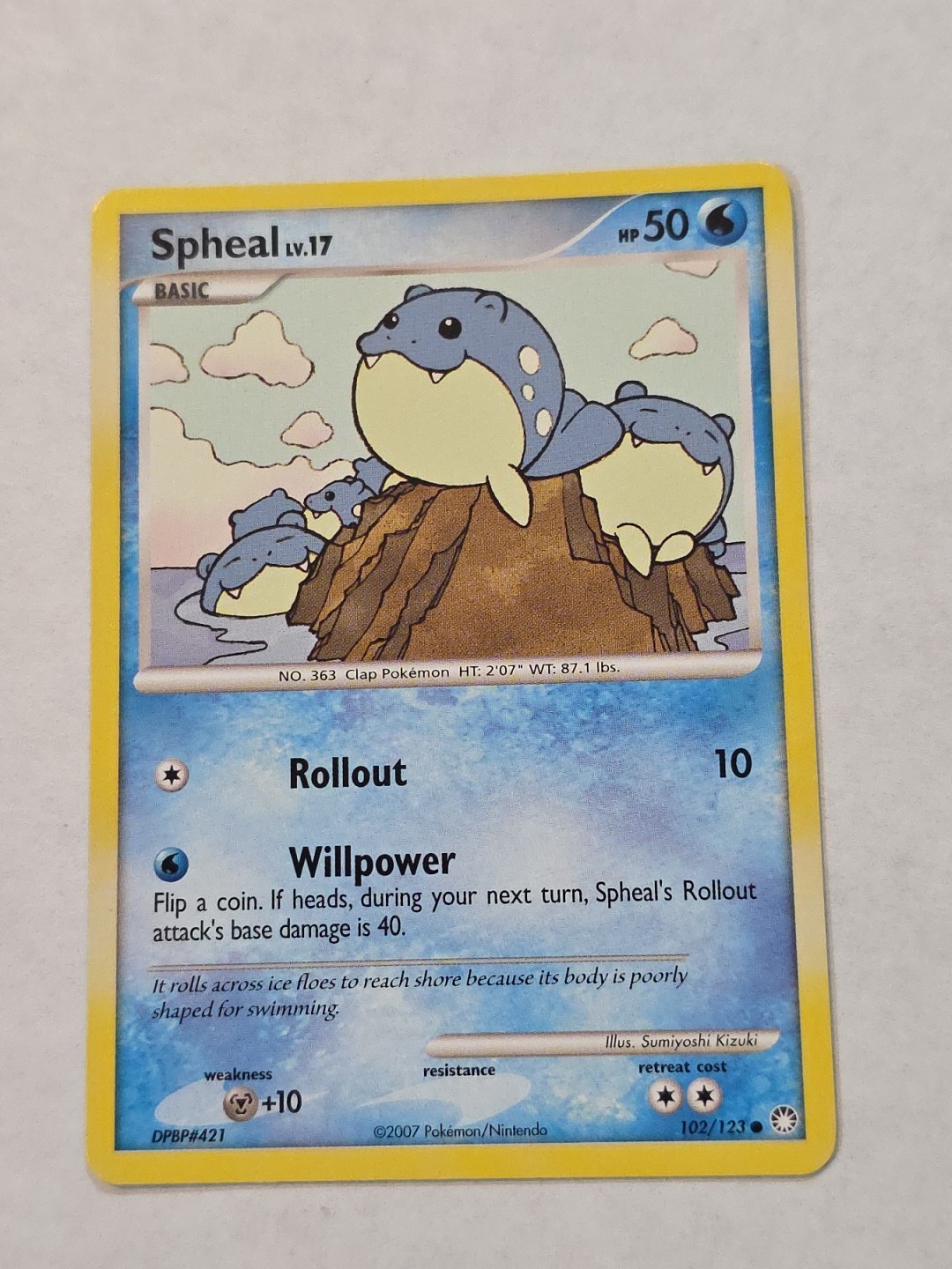 Pokemon Spheal 102/123 Mysterious Treasures Common NM