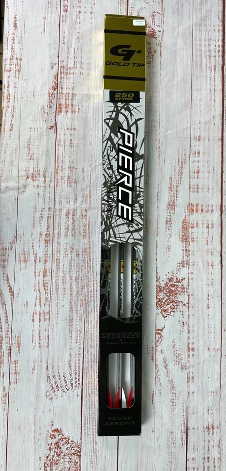 Gold Tip Kinetic Pierce Platinum 250 Hunting Carbon Microdiameter Arrows 2" vane - Image 2 of 4