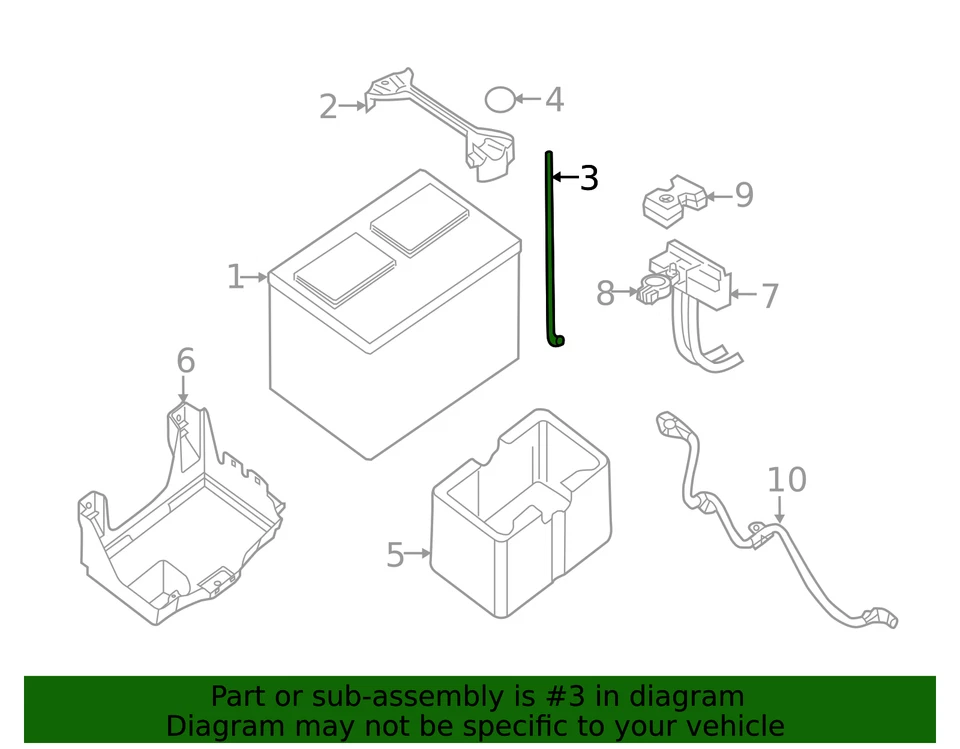 Genuine Nissan Battery Hold Down J Bolt 8" 24425-8990B - Image 3 of 3