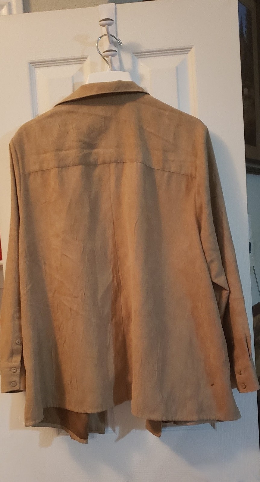 Catherines Plus Size Tan Button Front Collared Mi… - image 3