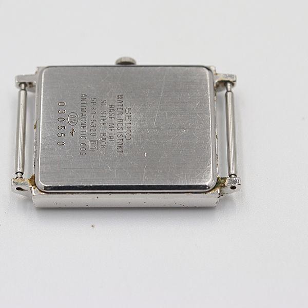 Working Seiko 5P31-5320 Silver Rectangular White … - image 3