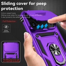 NEW For iPhone 17 Pro Max 17 Air 17 Pro Magnetic Ring Case Slide Lens Cover