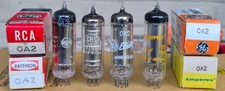 Quad mixed brand 0A2 TUBE RCA, CBS, GE, Amperex All new stock