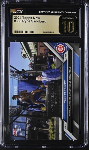 2024 Topps Now Ryne Sandberg #338 CGC Black Label Pristine 10 