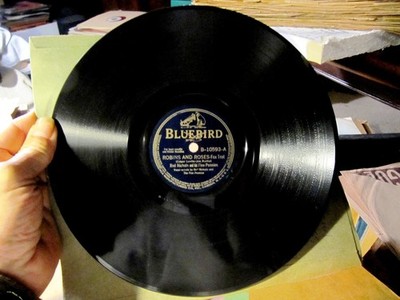 1939 RED NICHOLS FIVE PENNIES My Melancholy Baby Robins and Roses BLUEBIRD 10593