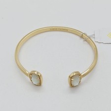 New Kendra Scott Elton Gold Cuff Bracelet in Ivory Mother-of-Pearl