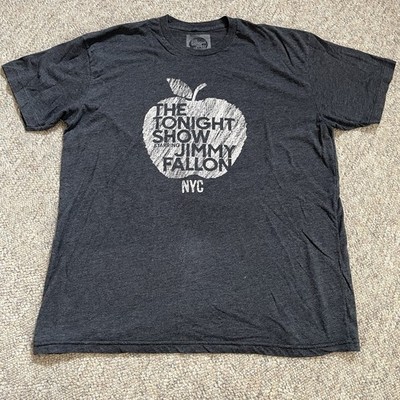 The Tonight Show Starring Jimmy Fallon NYC Gray T Shirt Size XL (flaws)