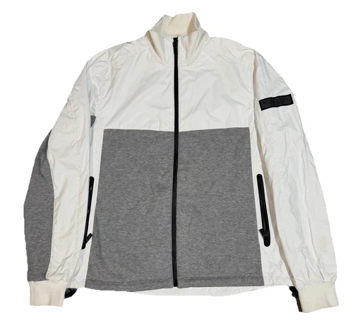Giacca Burberry Sport Horseferry grigio bianco zip uomo XL autentica