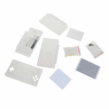 Clear Full Housing Shell  Screen Lens Replacement Set for OEM Nintendo DS Lite