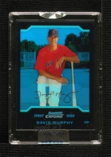 2004 Bowman Chrome First Year Blue Refractor 119/290 David Murphy #205 11z5