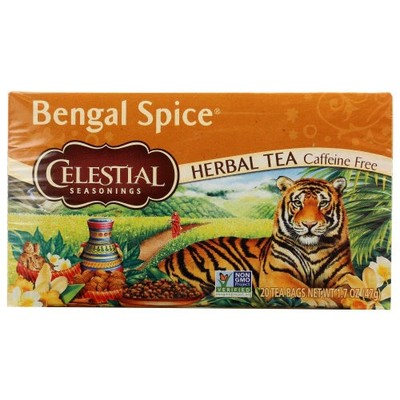 Tea Herb Bengal Spice Case of 6 X 20 Bags By Celestial Seasonings