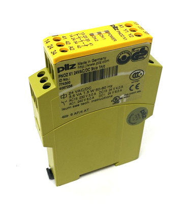 Pilz PNOZ X1 24VAC/DC 3n/o 1n/c Standalone Safety Relay 1-Channel Input 774300
