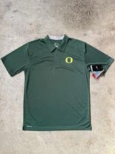 NWT Oregon Ducks Nike Golf Polo - Mens Green Dri Fit Short Sleeve Medium 2013