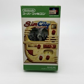 LOT Sim City 2000 & Sim City SFC Tested Boxed Nintendo Super Famicom SNES Japan