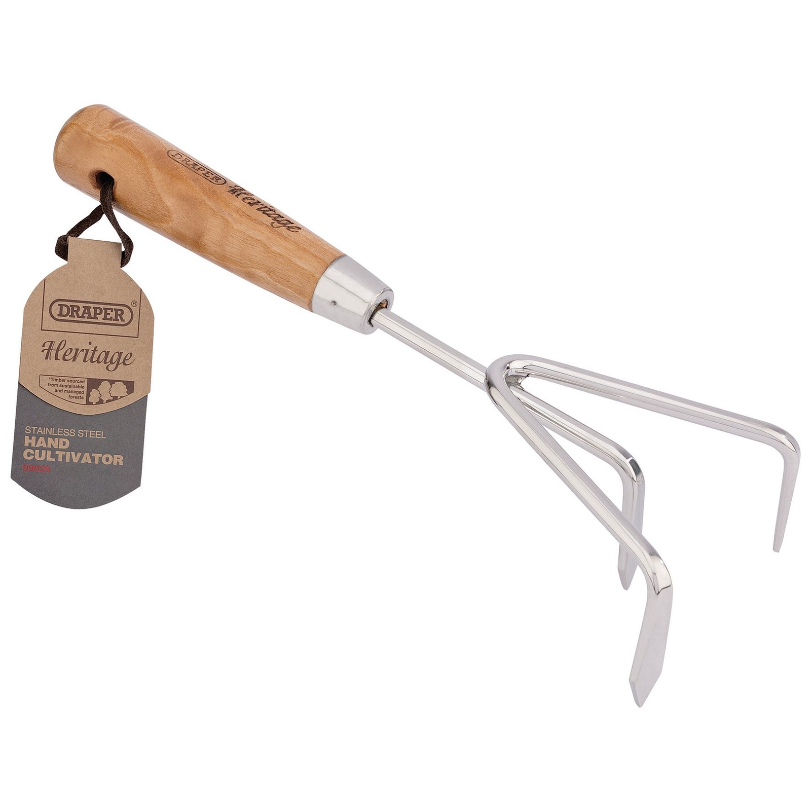 Draper Heritage Ash Handle Hand Cultivator - Image 5