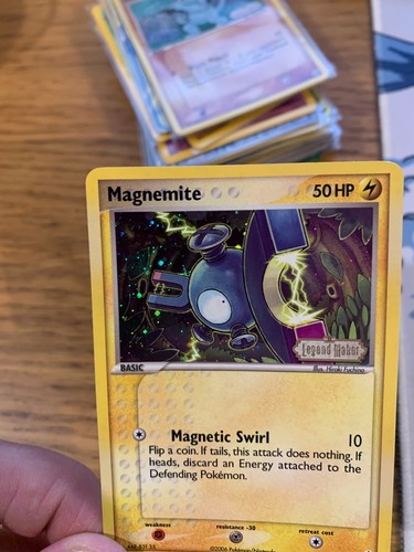 NEAR MINT! Magnemite (59/92) Stamped Reverse Holo EX Legend Maker Pokemon Card! - Picture 3 of 4