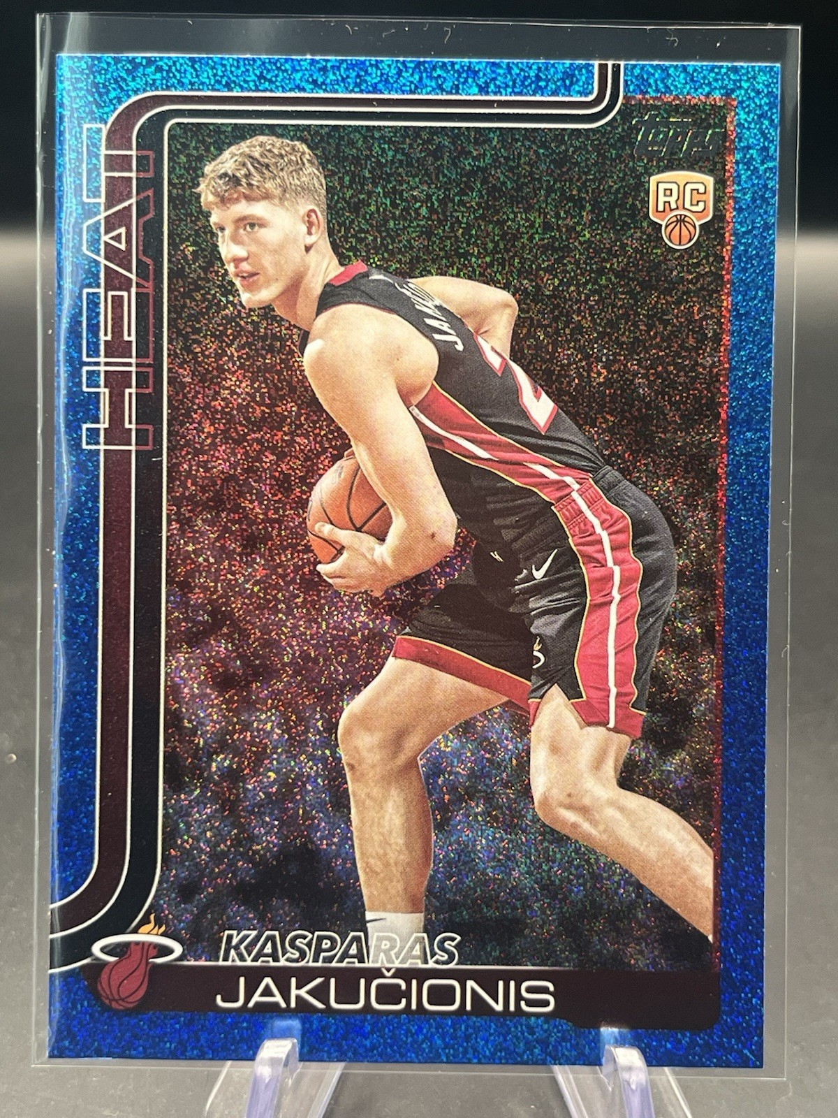2025-26 Topps Basketball Blue Sandglitter SSP Kasparas Jakucionis #220