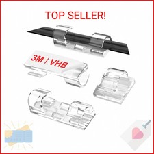 Adhesive Cable Clips Clear 40PCS, M , Upgraded Wire Holders for Wall, Strong Co