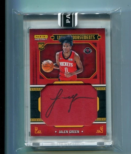 2021-22 Panini Instant Lucky Endorsements Jalen Green Rookie Auto 3/7
