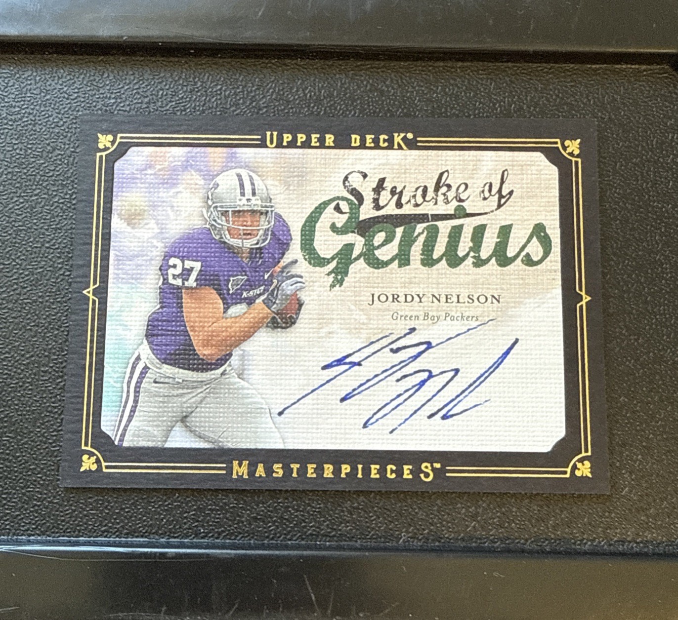 Jordy Nelson Upper Deck Masterpieces Stroke of Genius #SOG54 Autograph