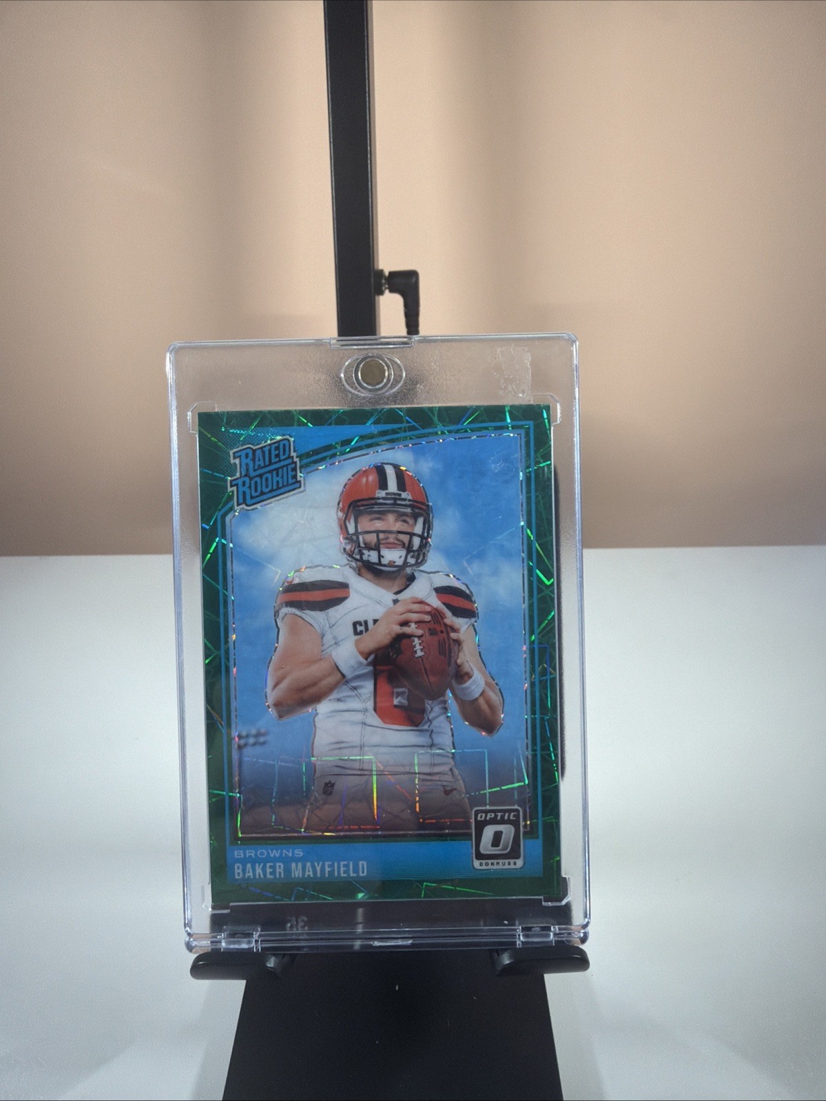 2018 Donruss Optic Rated Rookie Baker Mayfield #153 Green Velocity Prizm (RC)