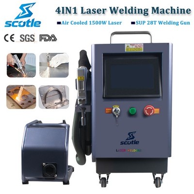 1500W Air Cooling Handheld 4IN1 Laser Welding/Cutting/Cleaning Machine Welder EU