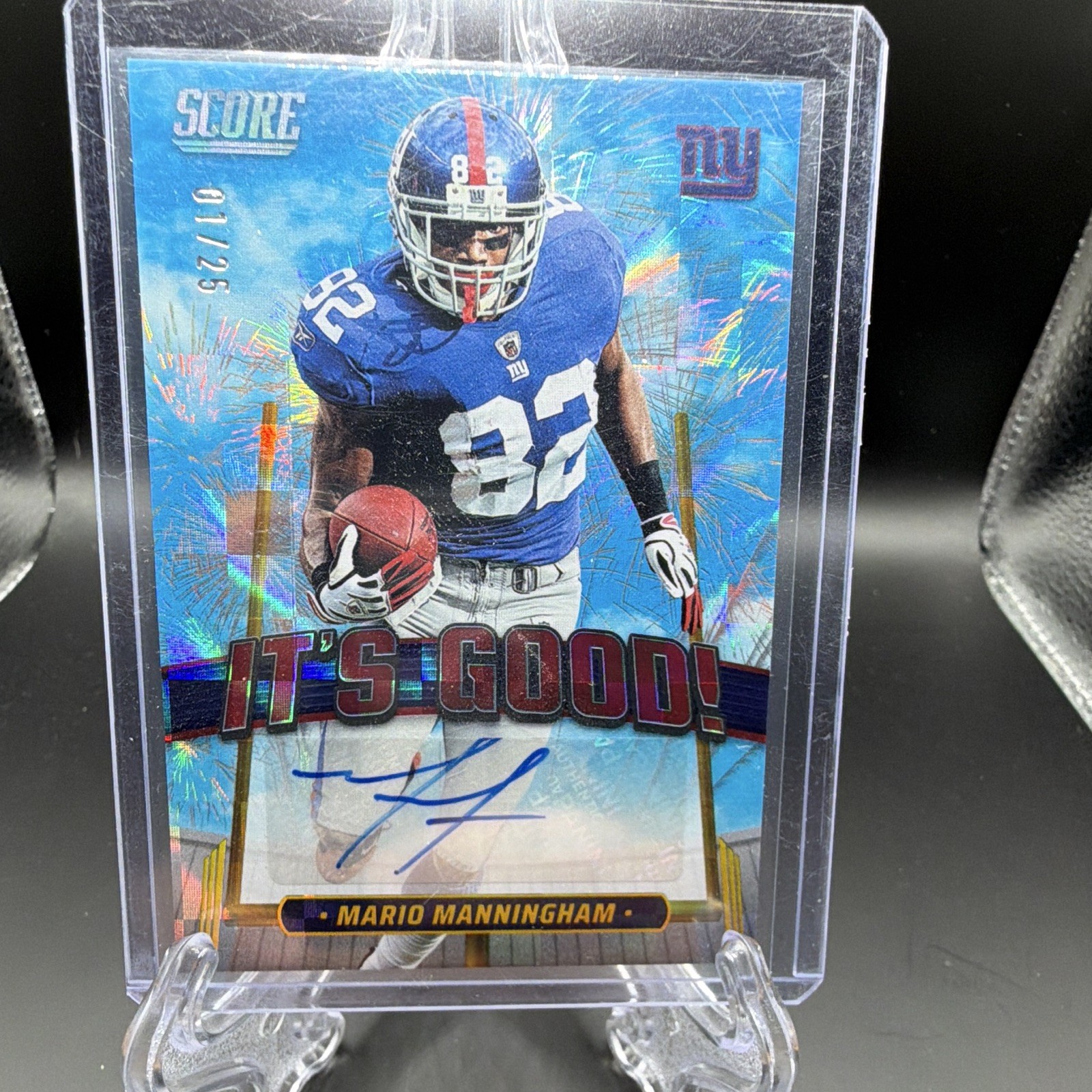 Panini 2025 Score It's Good! Autographs Mario Manningham IGG-MMM /25 Auto