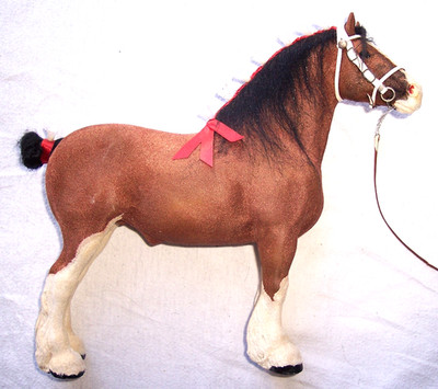 Vintage 1983-84 Breyer Flocked Bay Clydesdale Traditional Draft 83FLK Sears #4