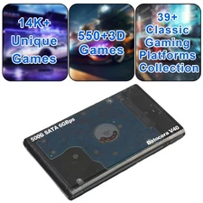 Portable retro Game Emulator Console Batocera v40 500GB Plug & Play Game Syst...