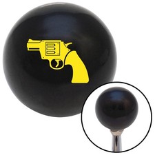Yellow Hand Gun Black Shift Knob W M16x1.5 Insert Shifter Auto Manual Custom Yellow Hand Gun Black Shift Knob W M16x1.5 Insert Shifter Auto Manual Custom