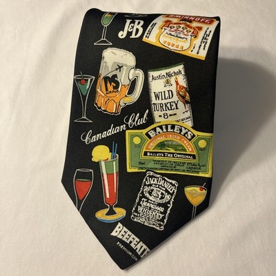 Uniforms to You Liquor Tie, Smirnoff Baileys Wild Turkey J&B Jack Daniels