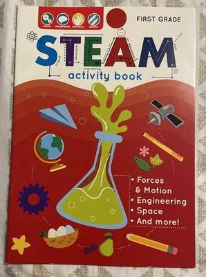 STEAM First Grade Activity Book Learning Fun Hands On Workbook Paperback ~ New