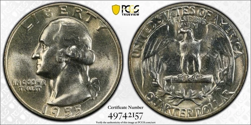 1955 Washington Quarter PCGS MS63