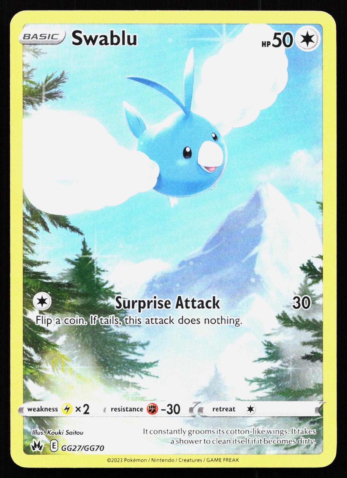 SWABLU GG27/GG70 HOLO CROWN ZENITH GALARIAN GALLERY POKEMON NM