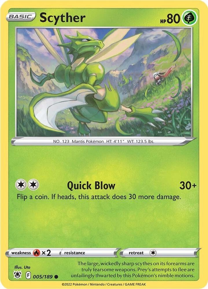 Scyther 5/189 Common Astral Radiance Pokemon NM/LP