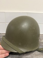 Steel Helmet Vietnam Era Style W/ Liner & Chin Strap Army Surplus Vietnam War