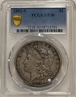 1892 S Morgan Silver Dollar PCGS VF30 Tough Date Morgan/Gold Shield