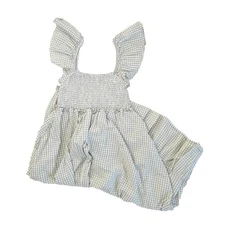 Rylee + Cru Francesca Dress Eucalyptus Gingham XL Womens Cotton Summer Casual