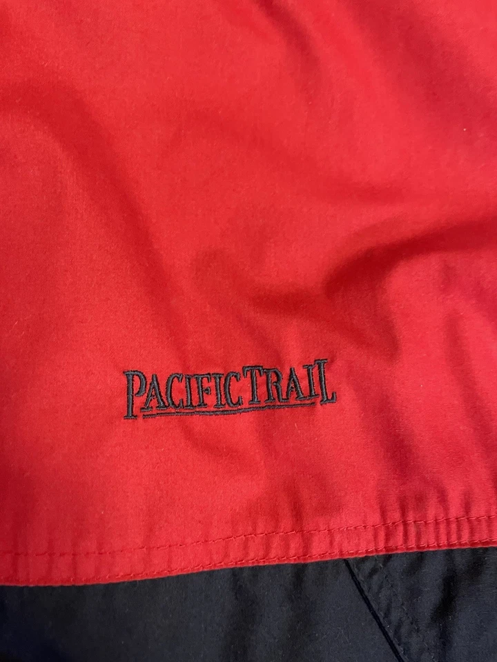 Chaqueta cortavientos Pacific Trail para hombre de colección doble cierre forrada roja azul XL USADA EN EXCELENTE ESTADO Foto 3 de 4