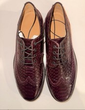 Marc Jacobs Men's Brogue Burgundy Leather Lace Up Dress Shoes