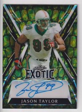 JASON TAYLOR 2023 LEAF EXOTIC FOOTBALL AUTOGRAPH AUTO CARD #D 2/5