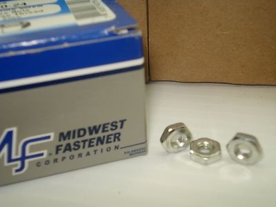 #10-24 MACHINE SCREW NUTS MIDWEST FASTENER ZINC BOX OF 100
