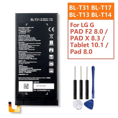 Battery BL-T31 BL-T17 BL-T13 BL-T14 For LG Pad 8.0 tab-PX G PAD X 8.3 G Tab 10.1 - 第 1/10 張圖片