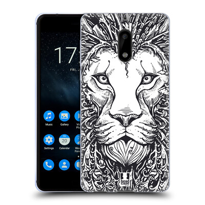 HEAD CASE DESIGNS DOODLE ANIMAL FACES SOFT GEL CASE FOR NOKIA PHONES 1