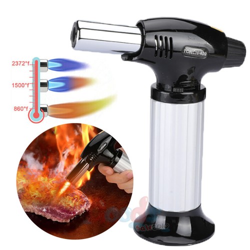 Cooking Kitchen Butane Torch Refillable Soldering Torch Lighter Adjustable Flame - Picture 3 of 13