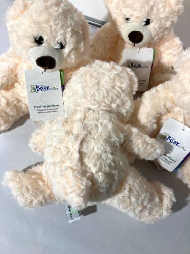 The Bear Factory Plush Soft Toy Teddy 8" Amelia the White Twist Bear Cream Toy - Picture 8 of 9